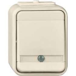 SE Aquatop наруж Выключатель-кнопка 1-клавишный с индикацией 10А, IP20, в сборе (452110) арт. 452110