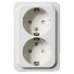 SE Бел Розетка двойная с/з без штор арт. LEX1834666SP