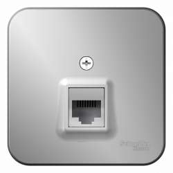 SE Blanca наруж Алюминий Розетка компьютерная RJ45, кат.5E, изолир. пластина арт. BLNIA045003