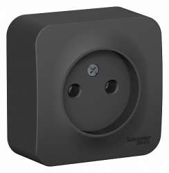 SE Blanca наруж Антрацит Розетка б/з без шторок 16А, 250В, изолир. пластина арт. BLNRA000116