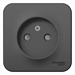 SE Blanca наруж Антрацит Розетка б/з со шторками 16А, 250В, изолир. пластина арт. BLNRA001116
