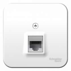 SE Blanca наруж Бел Розетка компьютерная RJ45, кат.5E, изолир. пластина арт. BLNIA045001