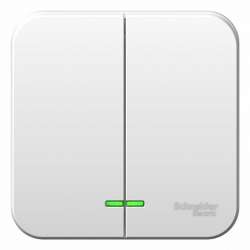 SE Blanca наруж Бел Выключатель 2-клавишный, 10А, 250B арт. BLNVA105021