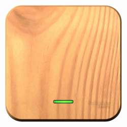 SE Blanca наруж Ясень Переключатель 1-клавишный с подсветкой, 10А, 250B, изолир. пластина арт. BLNVA106115