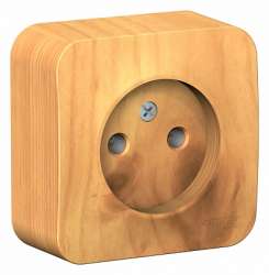 SE Blanca наруж Ясень Розетка б/з без шторок, 16А, 250В арт. BLNRA000105