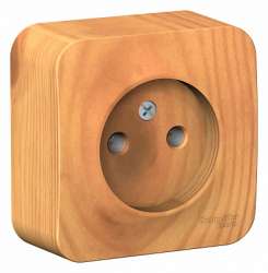 SE Blanca наруж Ясень Розетка б/з без шторок 16А, 250В, изолир. пластина арт. BLNRA000115