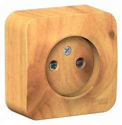 SE Blanca наруж Ясень Розетка б/з со шторками, 16А, 250В арт. BLNRA001105