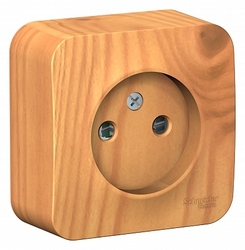 SE Blanca наруж Ясень Розетка б/з со шторками 16А, 250В, изолир. пластина арт. BLNRA001115