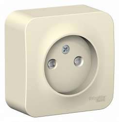 SE Blanca наруж Молочная Розетка б/з со шторками 16А, 250В, изолир. пластина арт. BLNRA001112