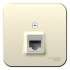 SE Blanca наруж Молочная Розетка компьютерная RJ45, кат.5E, изолир. пластина арт. BLNIA045002