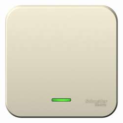 SE Blanca наруж Молочный Выключатель 1-клавишный с подсветкой, 10А, 250B арт. BLNVA101102