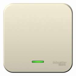 SE Blanca наруж Молочный Выключатель 1-клавишный с подсветкой, 6А, 250В, изолир. пластина арт. BLNVA061112
