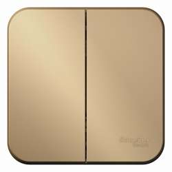 SE Blanca наруж Титан Выключатель 2-клавишный 10А, 250B, изолир. пластина арт. BLNVA105014