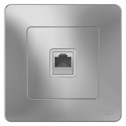 SE Blanca внутр Алюминий Розетка ТЛФ RJ11 арт. BLNIS011003
