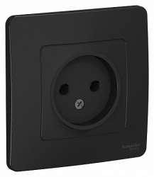 SE Blanca внутр Антрацит Розетка б/з без шторок 16А, 250В арт. BLNRS000016