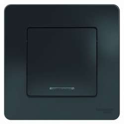 SE Blanca внутр Антрацит Выключатель 1-клавишный с подсветкой, 10А, 250B арт. BLNVS010116