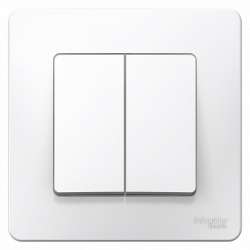 SE Blanca внутр Бел Переключатель 2-клавишный, 10А, 250B арт. BLNVS106601