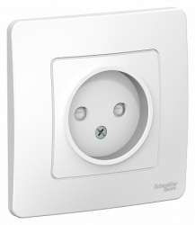 SE Blanca внутр Бел Розетка б/з со шторками, 16А, 250В арт. BLNRS000111