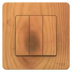 SE Blanca внутр Ясень Выключатель 3-клавишный, 10А, 250B арт. BLNVS100505