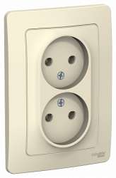 SE Blanca внутр Молочная Розетка 2-ая б/з без шторок, 16А, 250В арт. BLNRS000022
