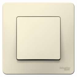 SE Blanca внутр Молочный Переключатель 1-клавишный, 10А, 250B арт. BLNVS010602