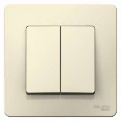 SE Blanca внутр Молочный Выключатель 2-клавишный 6А, 250В арт. BLNVS006502
