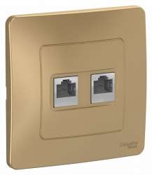 SE Blanca внутр Титан Розетка 2-ая компьютерная RJ45 арт. BLNIS045454