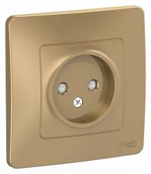 SE Blanca внутр Титан Розетка б/з со шторками, 16А, 250В арт. BLNRS000114