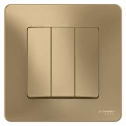 SE Blanca внутр Титан Выключатель 3-клавишный, 10А, 250B арт. BLNVS100504