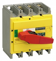 SE Compact INS/INV Выключатель-разъединитель INS320 3P красная рукоятка/желтая панель арт. 31128 SE Compact INS/INV Выключатель-разъединитель INS320 3P красная рукоятка/желтая панель арт. 31128