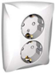 SE Дуэт Бел Розетка 2-ая с/з с защитными шторками арт. WDE000126