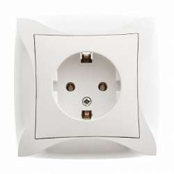 SE Дуэт Бел Розетка с/з, в сборе с рамкой арт. WDE000142