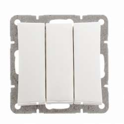 SE Дуэт Бел Выключатель 3-клавишный (сх.3) арт. WDE000131