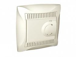 SE Дуэт Беж Регулятор теплого пола с датчиком +5 до +50°C, 10А, в сборе с рамкой арт. WDE000238