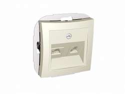 SE Дуэт Беж Розетка 2-ая ТЛФ + компьютерная кат.5E (RJ11+RJ45) арт. WDE000285