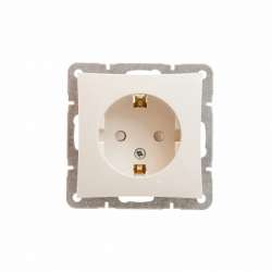 SE Дуэт Беж Розетка с/з с защитными шторками арт. WDE000245