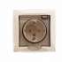 SE Дуэт Беж Розетка с/з с защитными шторками с крышкой IP20, в сборе с рамкой арт. WDE000246