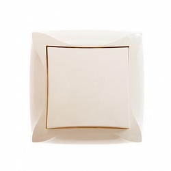 SE Дуэт Беж Выключатель 1-клавишный (сх.1), в сборе с рамкой арт. WDE000212