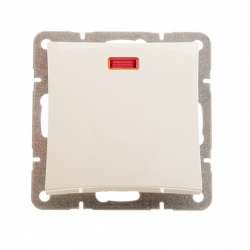SE Дуэт Беж Выключатель 1-клавишный (сх.1) с подсветкой арт. WDE000213
