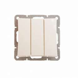 SE Дуэт Беж Выключатель 3-клавишный (сх.3) арт. WDE000231