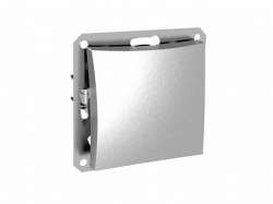 SE Дуэт Серебро Переключатель 1-клавишный (сх.6) арт. WDE000361