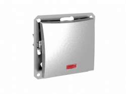 SE Дуэт Серебро Переключатель 1-клавишный (сх.6) с подсветкой арт. WDE000363