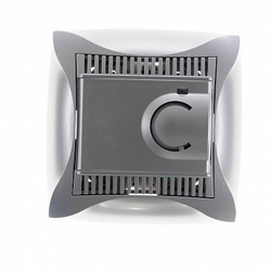 SE Дуэт Серебро Регулятор теплого пола с датчиком +5 до +50°C, 10 А, в сборе с рамкой арт. WDE000338