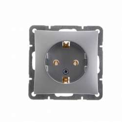 SE Дуэт Серебро Розетка с/з арт. WDE000343