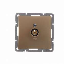 SE Дуэт Шампань Розетка TV единственная 0,7dB арт. WDE000491