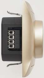 SE Дуэт Шампань Светорегулятор поворотно-нажимной 600Вт/ВА, универсальный, в сборе с рамкой арт. WDE000436