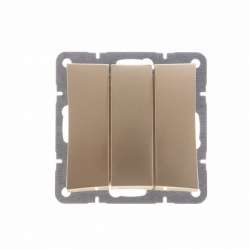 SE Дуэт Шампань Выключатель 3-клавишный (сх.3) арт. WDE000431
