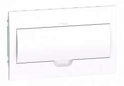 SE EASY 9 Корпус встраиваемый с белой дверью 1ряд/18мод, IP40, IK07, 63А, 2 клеммы арт. EZ9E118P2FRU