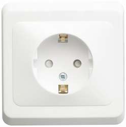 SE Этюд Бел Розетка 1-ая с/з с защитными шторками арт. PC16-004B