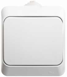 SE Этюд наруж Бел Переключатель 1-клавишный IP44 сх.6 арт. BA10-046B